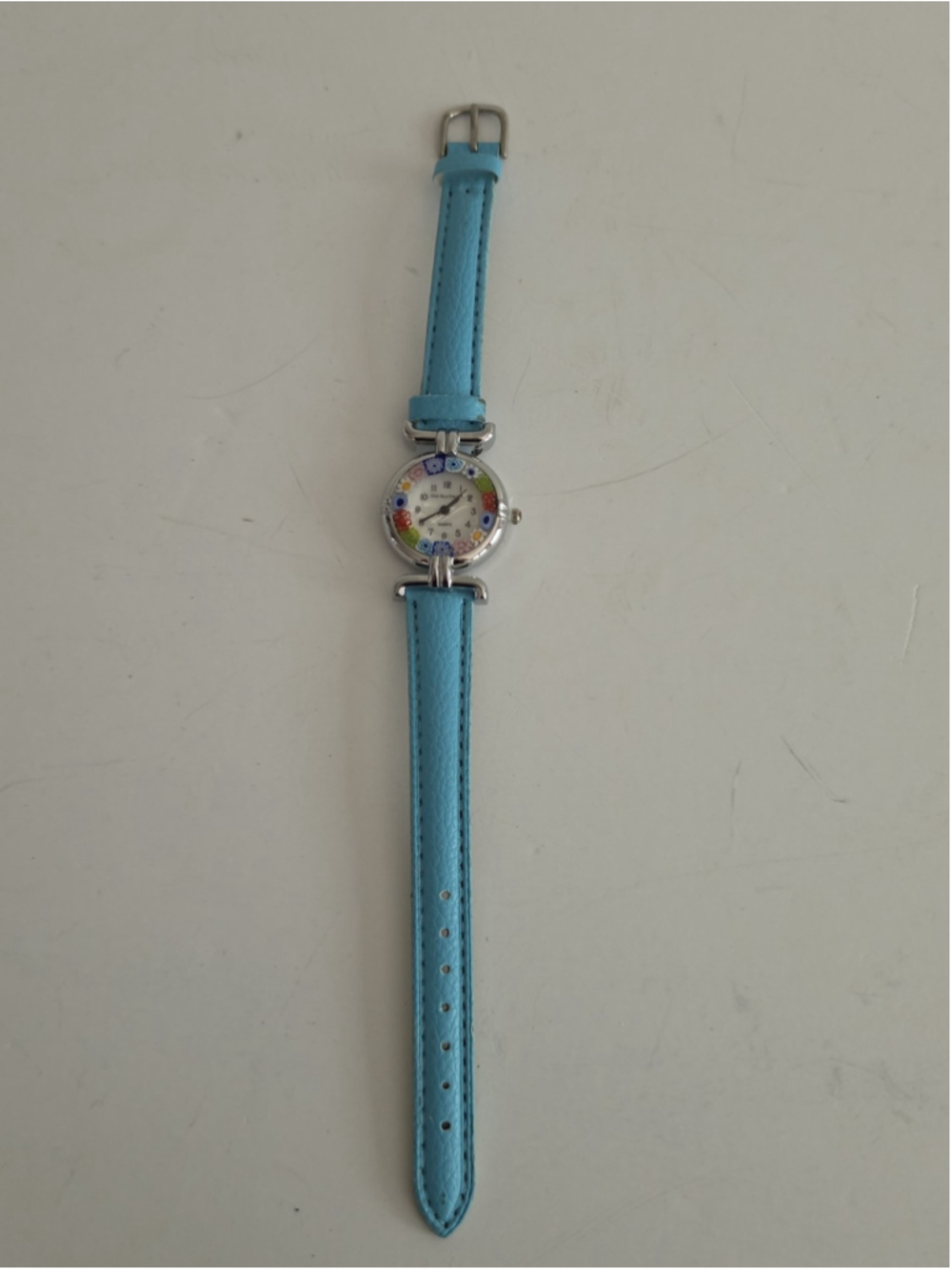Uno Alla Volta / Glass of Venice Murano Glass Millefiori Watch – Light Blue... - Picture 3 of 7